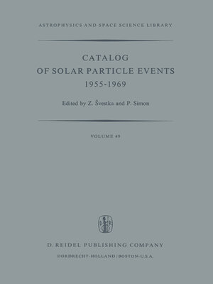 cover image of Catalog of Solar Particle Events 1955–1969